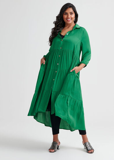 Plus Size Luxe Bohemian Shirt Dress