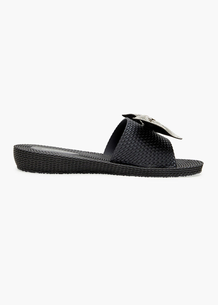 Bling Bow Slide Jelly Sandal, , hi-res