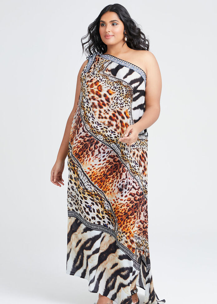 Wild Side Viscose Dress, , hi-res