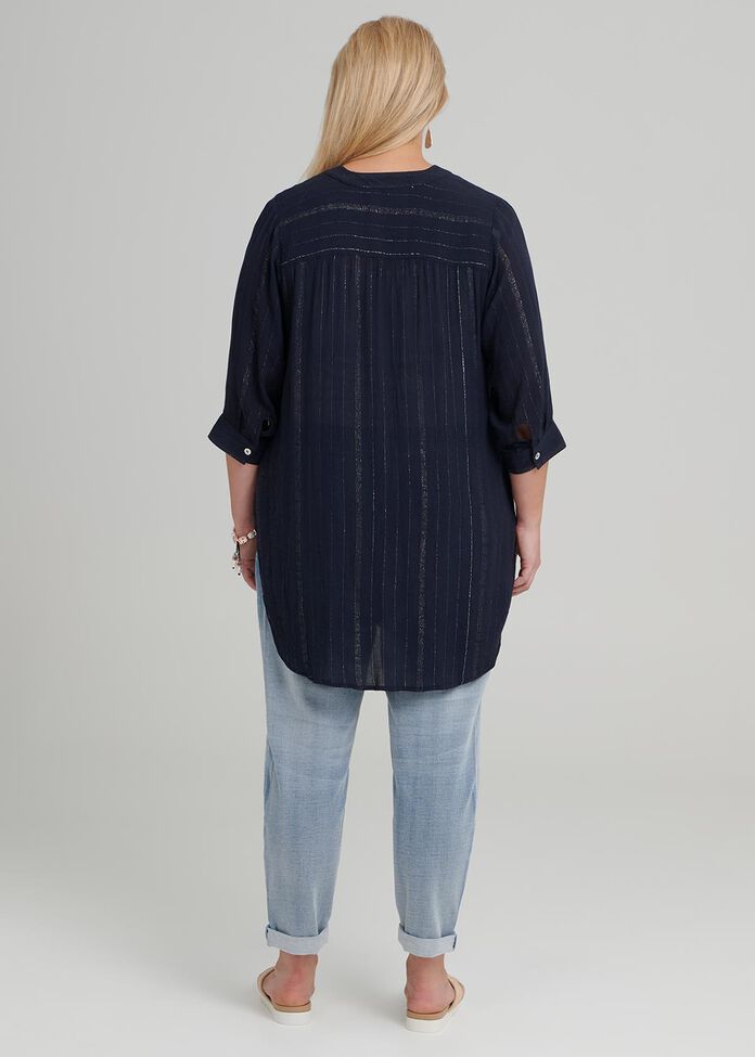 Lurex Stripe Tunic, , hi-res