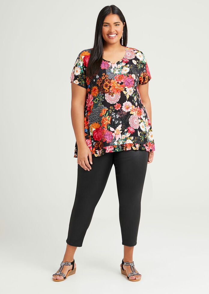 Natural Blooms Frill Top, , hi-res