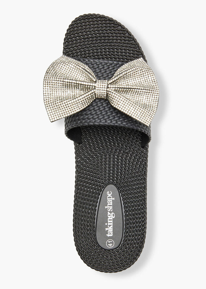 Bling Bow Slide Jelly Sandal, , hi-res