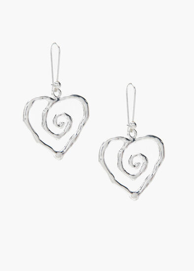 Spiral Heart Earrings