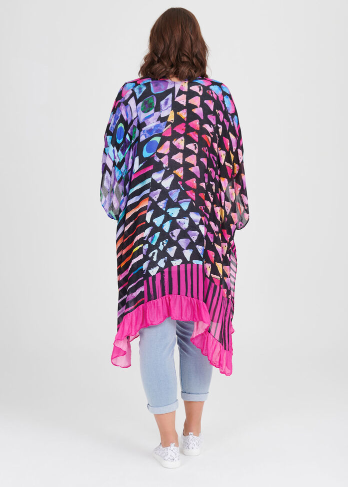 Bright Ruffle Cape, , hi-res