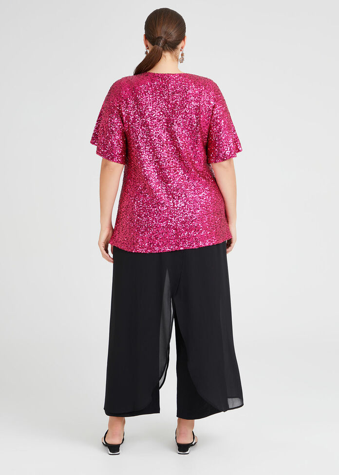 Sparkle Sequin Lined Top, , hi-res