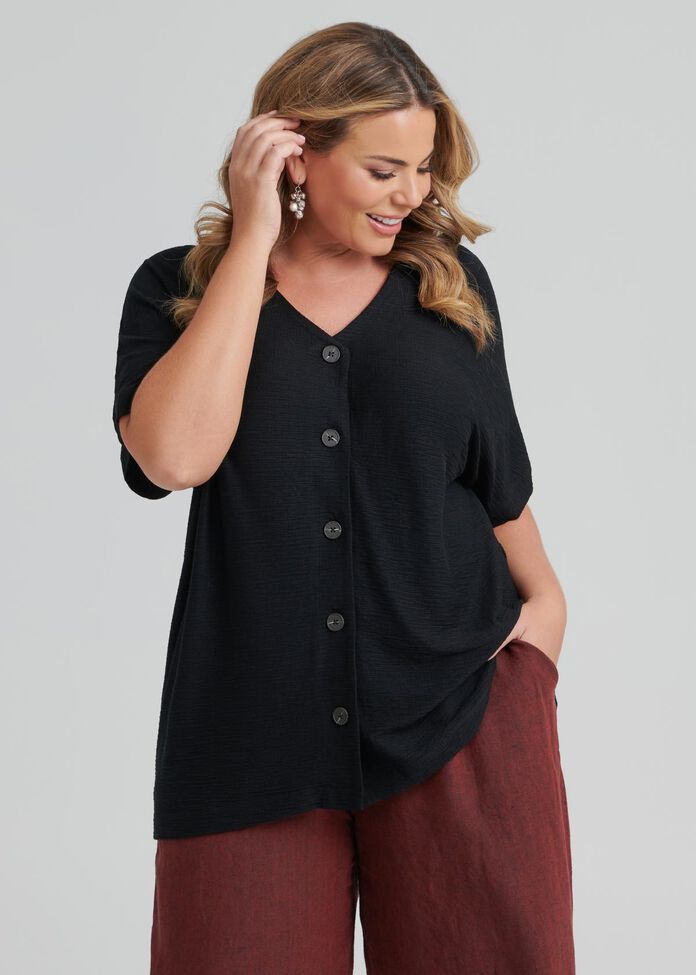 Textured Button Top, , hi-res