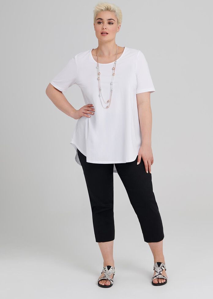 Cotton Base Short Sleeve Top, , hi-res