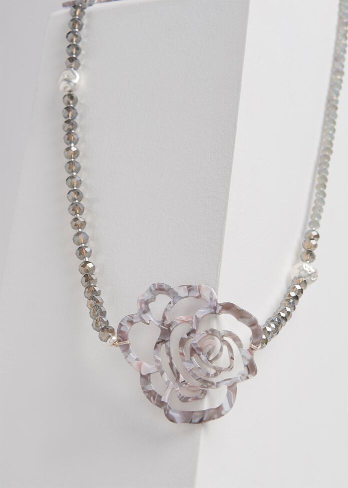 Snow Rose Necklace, , hi-res