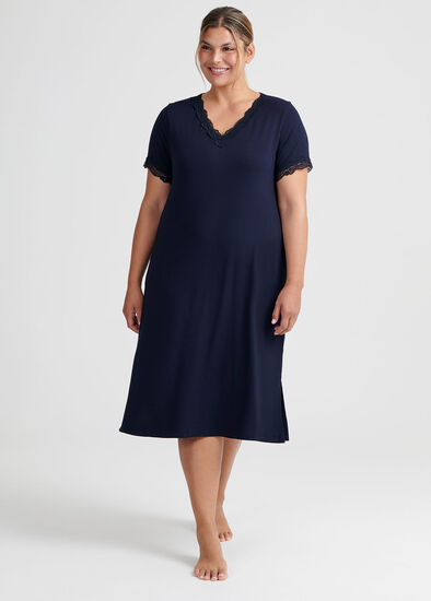 Plus Size Long Line Nightie