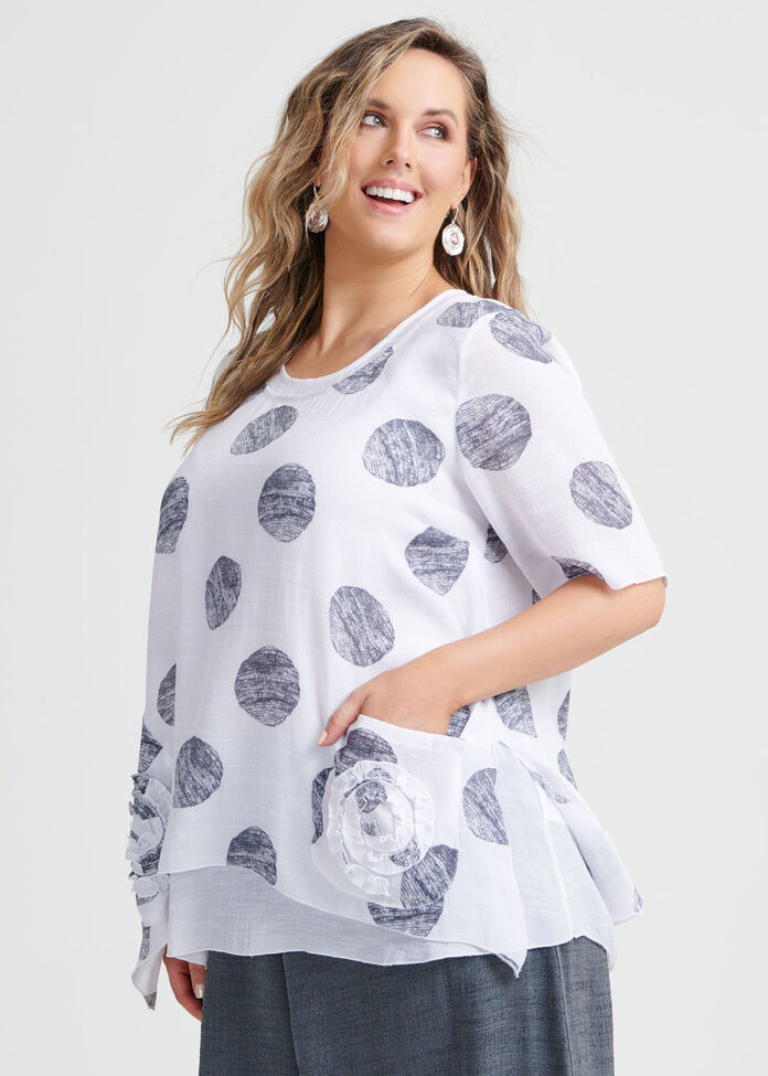 Applique Swirl Top, , hi-res