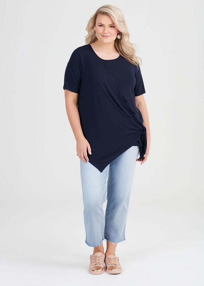 Bamboo Asymmetric Knot Top, , hi-res