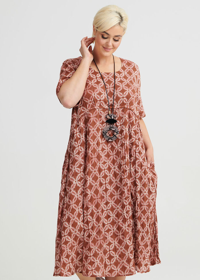 Batik Cotton Dress, , hi-res