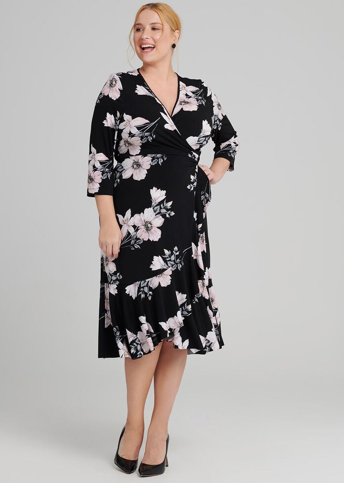 Charlotte Wrap Dress, , hi-res