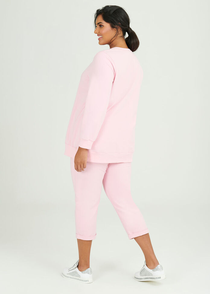 Organic Pink Sweat Top, , hi-res