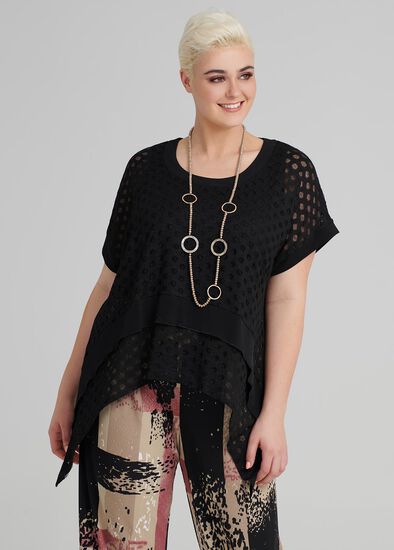 Plus Size Coin Spot Layering Top