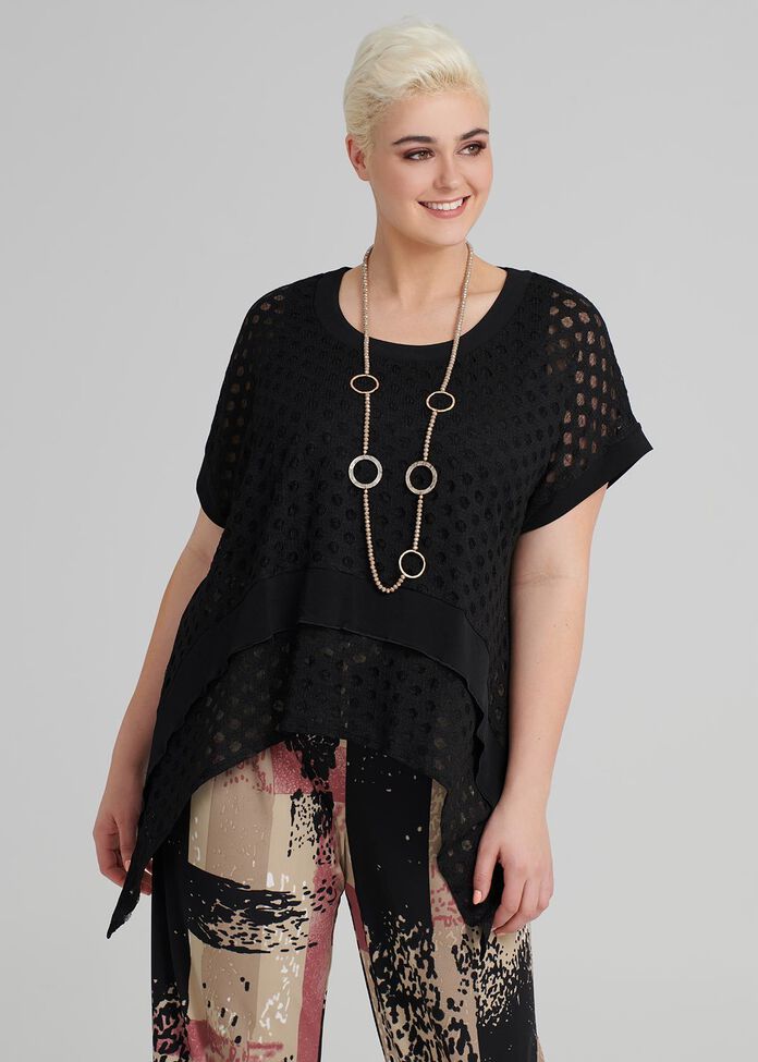 Coin Spot Layering Top, , hi-res