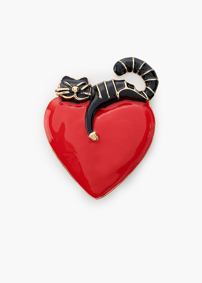 Love Cats Brooch, , hi-res