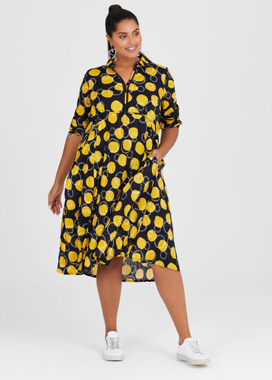 Plus Size Cotton Circles Dress