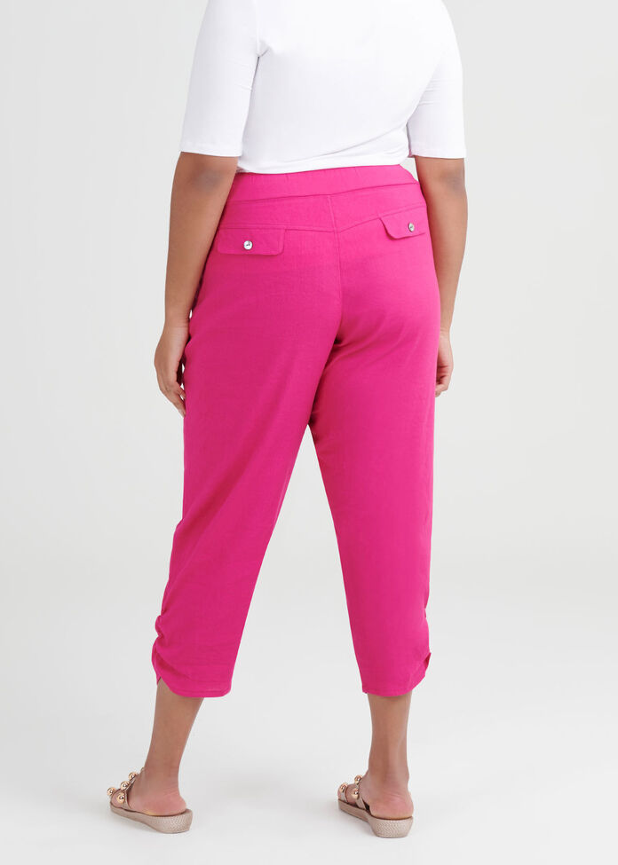 Linen Milos Crop Pant, , hi-res