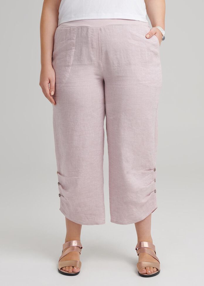 Shore Crop Linen Pant, , hi-res