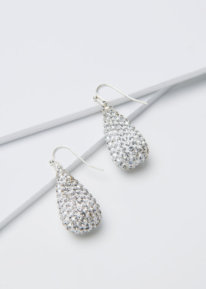 Crystal Drop Earrings, , hi-res