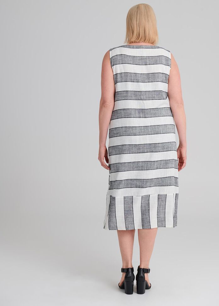 Linen Stay In Line Dress, , hi-res