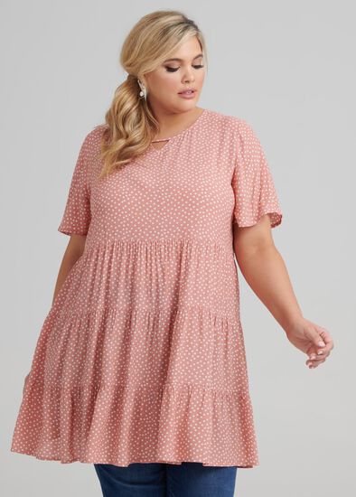 Plus Size Teared Spot Tunic