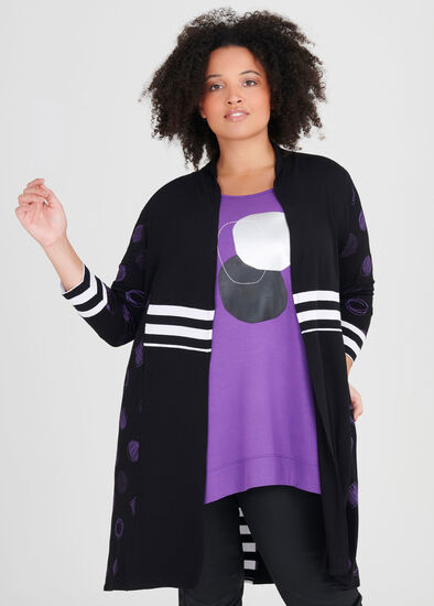 Plus Size Natural Spot Fixation Cardi