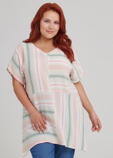 Plus Size Summer Stripe Top