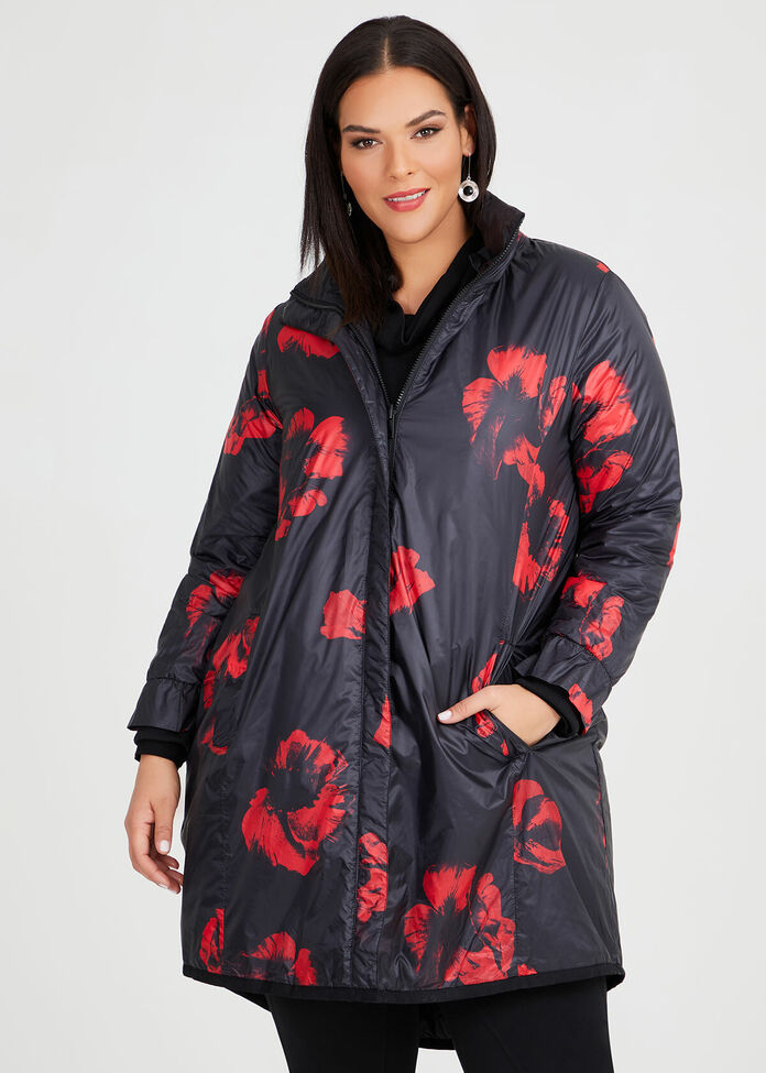 Rouge Noir Puffer Coat, , hi-res