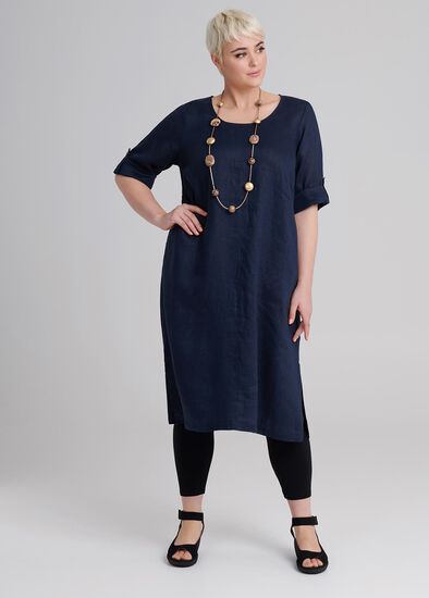 Plus Size Montagu Linen Dress