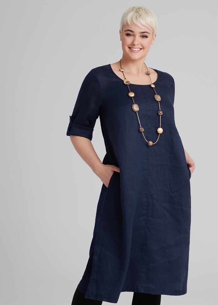 Montagu Linen Dress, , hi-res