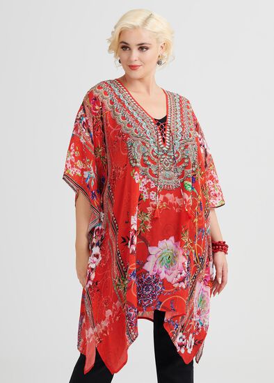 Plus Size Rosy Outlook Viscose Top