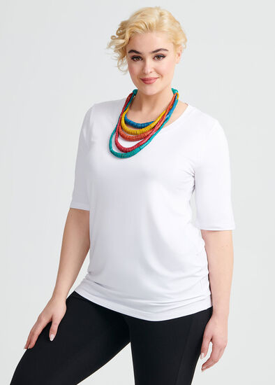 Plus Size Bamboo Body Short Sleeve Top