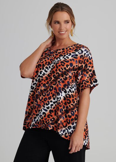 Plus Size Painted Leopard Top