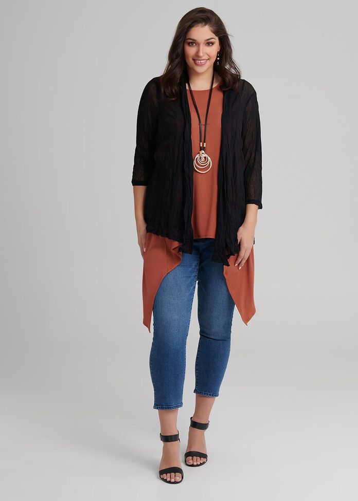 Mesh Essential Cardi, , hi-res