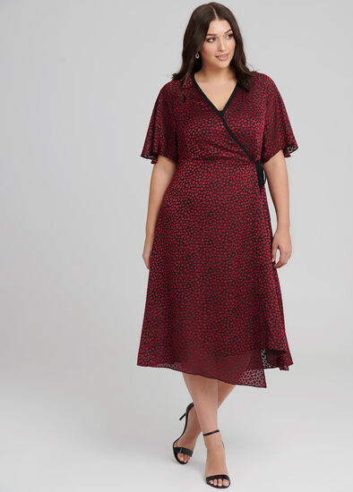 Plus Size Women In Love Wrap Dress