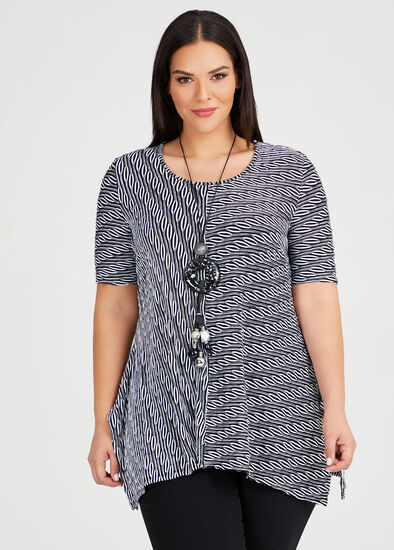 Plus Size Tidelands Texture Top