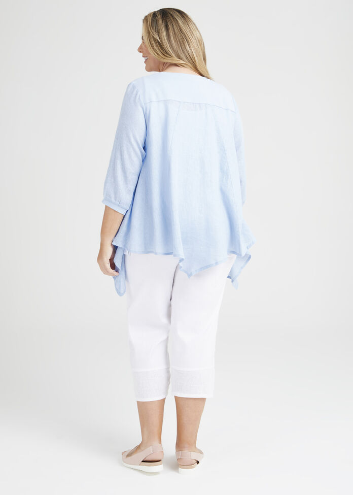 Linen Breezy Days Top, , hi-res