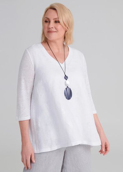 Plus Size Kasbah Linen Top