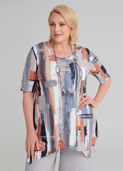 Plus Size Samira Abstract Modal Top