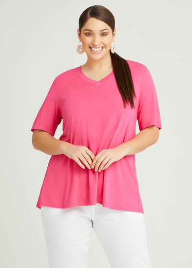 Plus Size Bamboo Habitual Vneck Top