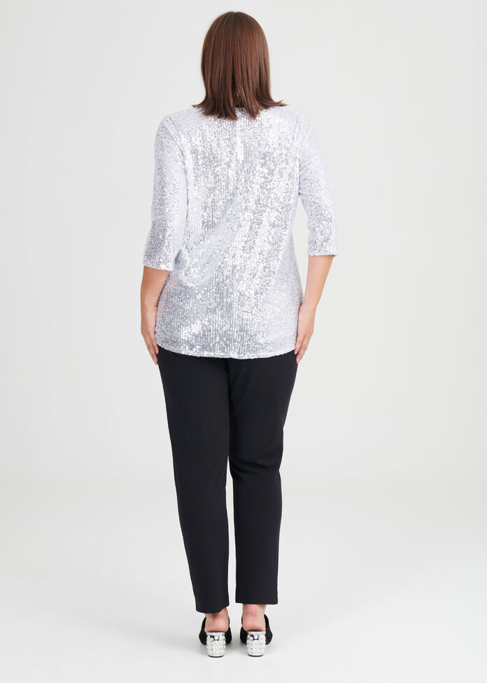 Argent Sequin Top, , hi-res