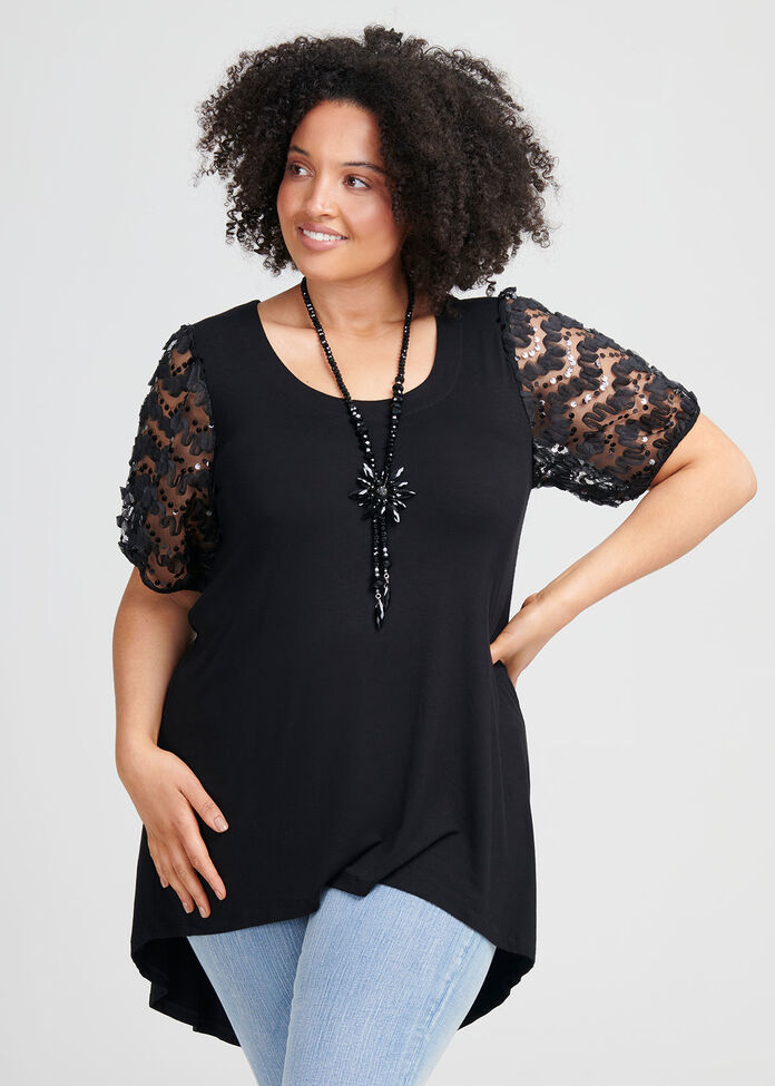 Bamboo Puff Sleeve Top, , hi-res