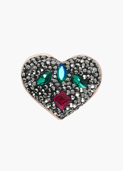 Bejeweled Heart Brooch