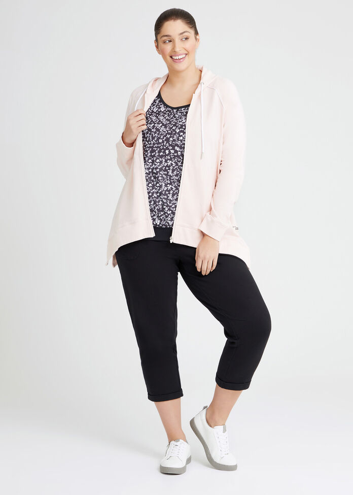 Ditsy Blouson Active Top, , hi-res