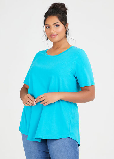 Plus Size Organic Crew Swing Basic Tee