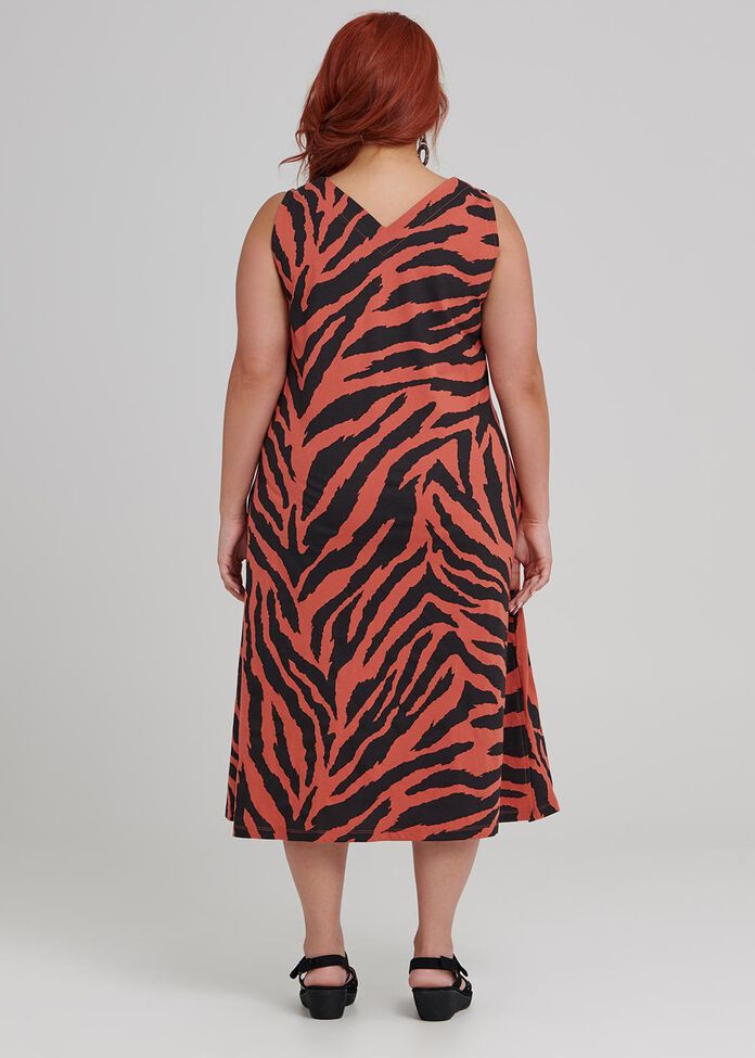 Abstract Zebra Dress, , hi-res