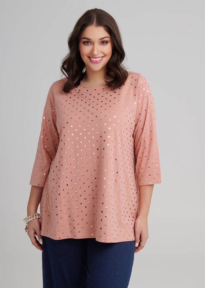 Spots Boatneck Tee, , hi-res