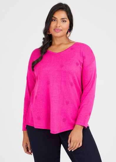 Plus Size Bamboo Cotton V-neck Jumper